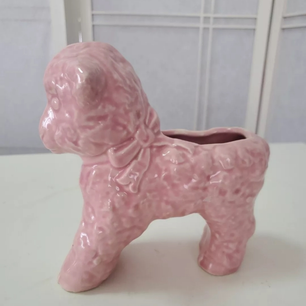 Vintage McCoy Pink Ceramic Lamb Planter